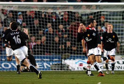 Manchester United's Christiano Ronaldo jubel