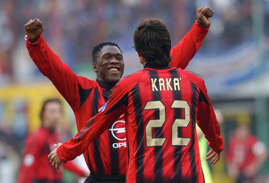 Seedorf och Kaka, jubel