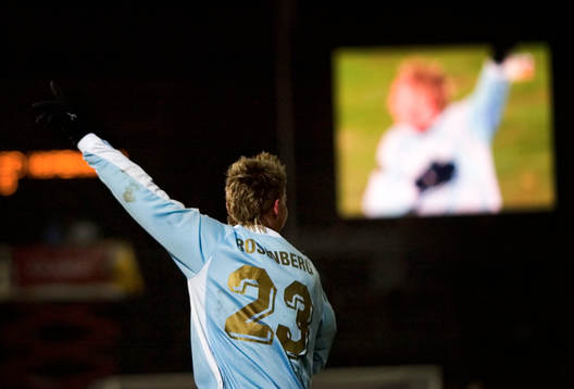 Markus Rosenberg, Malmö gör 1-0, jubel