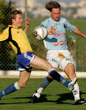 Fotboll, Träningsläger, Gefle - HJK Helsinki.  Patrik