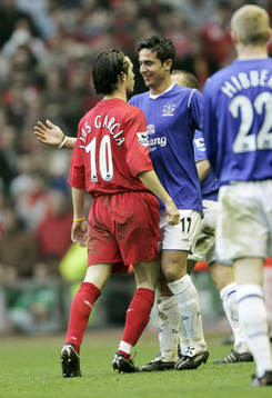 Luis Garcia, Liverpool och Tim Cahill, Everton