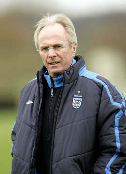 Fotboll, England, träning, Sven-Göran Eriksson