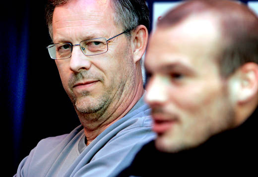 Lars Lagerbäck (förbundskapten) och Fredrik Ljungberg