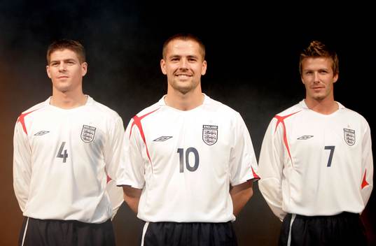 Steven Gerrard, Michael Owen och David Beckham