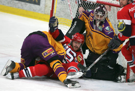 Kyle Calder, Södertälje och Martin Gerber, målvakt,