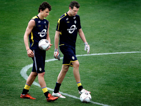 Andreas Isaksson (målvakt) och Zlatan Ibrahimovic