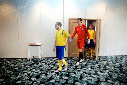 Fredrik Ljungberg, Andreas Isaksson (målvakt) och Anders