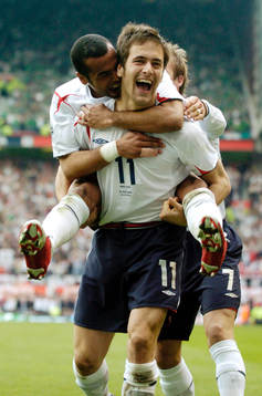 Joe Cole England, jubel, glädje