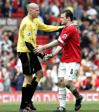 Brad Friedel, Blackburn och Wayne Rooney, Manchester United