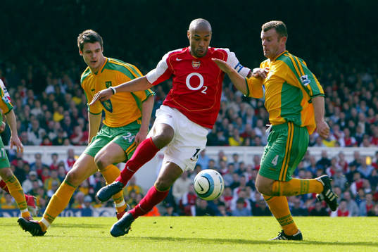Thierry Henry, Arsenal, Jason Shackell och Graham Stewart,