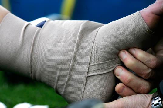 Fot, skada, bandage
