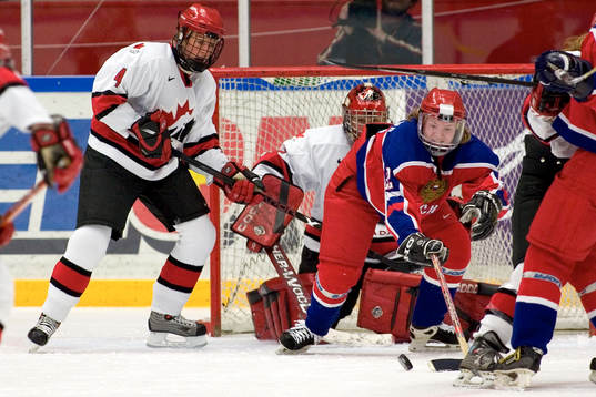svetlana Terentieva, Becky Kellar och Charline Labonte,