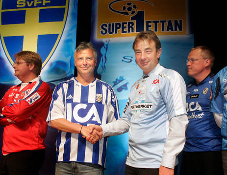 Arne Erlandsen (Göteborg) och Tom Prahl (Malmö) som möts