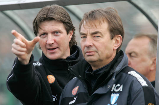 Patrik Johansson och Tom Prahl, tränare, Malmö