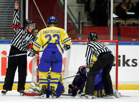 Ishockey, dam, VM,  Sverige - USA