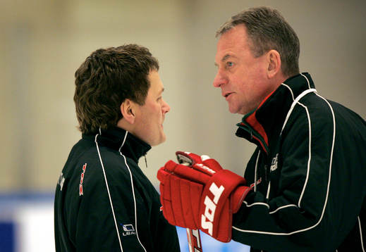 Jan Carlsson och Stephan Lundh tränare, Frölunda