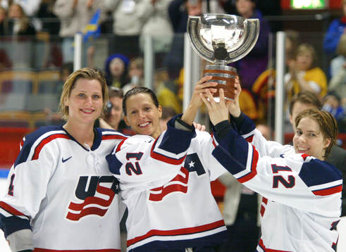 USA med bucklan, jubel, pokal