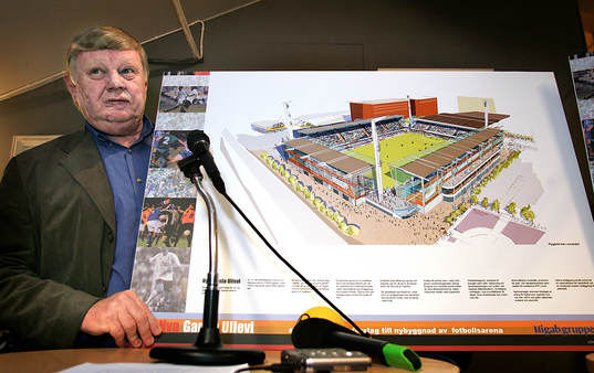 Ombyggnad av Gamla Ullevi. Göran Johansson, Kommunalråd