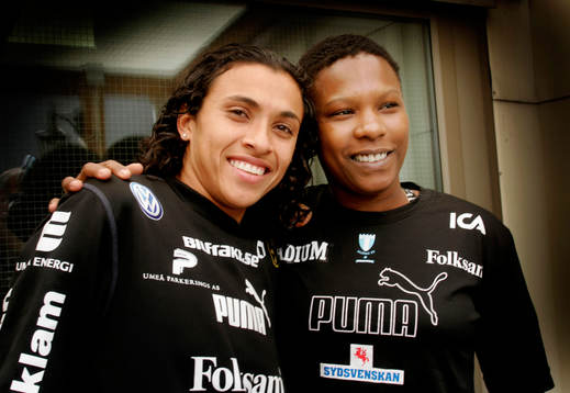 Brasilianskorna Marta, Umeå och Formiga, Malmö FF