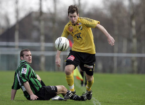 David Hansson, som gjorde 2-1, rusar från ex-IFK-aren