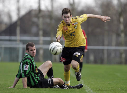 David Hansson, som gjorde 2-1, rusar från ex-IFK-aren