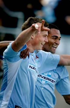 Markus Rosenberg, och Afonso Alves, Malmö, jubel