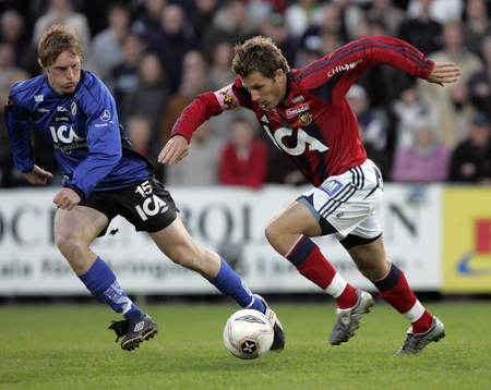 Tobias Hysén, Djurgården utmanar Peter Larsson, Halmstad