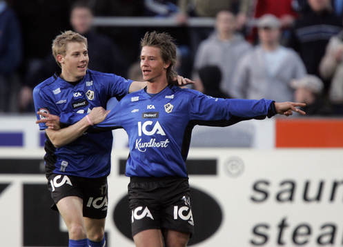 Dusan Djuric och Patrik Ingelsten, Halmstad (Jubel)