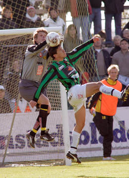 Ola Wendel, målvakt, Mjällby och Daniel Nicklasson, Gais