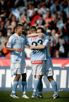 Afonso Alves, Niklas Skoog och Markus Rosenberg, Malmö