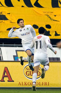 2 måls skytten Mahmod Hejazi, Väsby, jubel