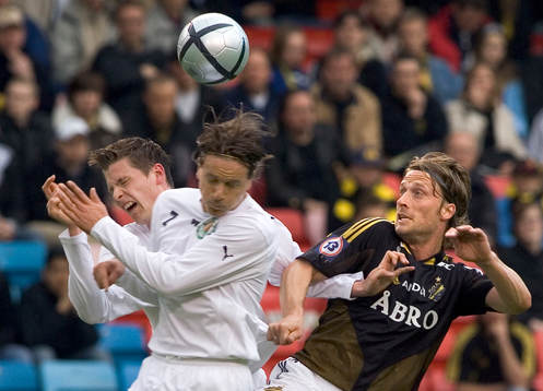 Göran Marklund, AIK och Daniel Olsson och Filip Bergman,