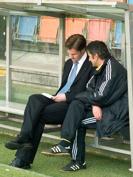 Rikard Norling och Nebojsa Novakovic, tränare, AIK