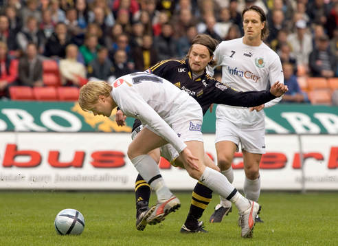 Mats Rubarth, AIK och Marcus Bengtsson och Filip Bergman,