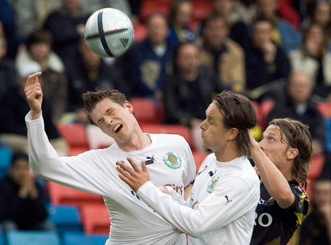 Göran Marklund, AIK och Daniel Olsson och Filip Bergman,