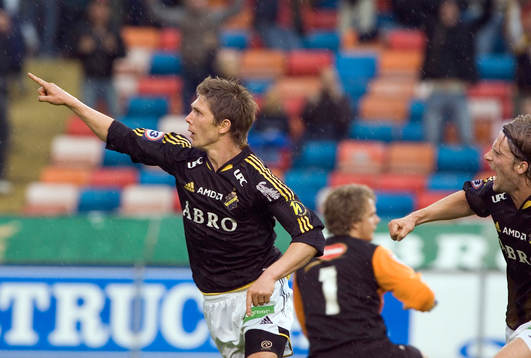 Dennis Östlundh och Göran Marklund, AIK, jubel