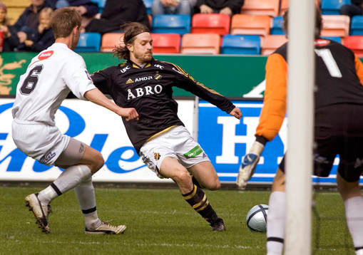 Mats Rubarth, AIK och Daniel Arnefjord och Niklas Westberg,