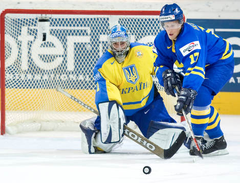 Jonathan Hedström och Kostyantyn Simchuk, målvakt