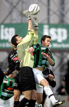Kenny Stamatopoulos, målvakt, Boden och Andreas Tobiasson,
