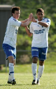 Bruno Santos och Dago Funes, Norrköping, jubel