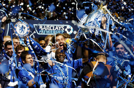 Fotboll, Premier League, Chelsea, jubel, liga seger, liga