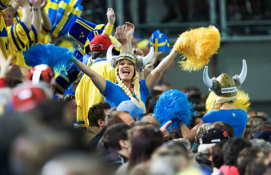 Jubel bland de svenska fansen