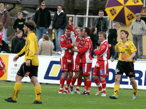 Stefan Rodevåg, Ola Sandqvist, Falkenberg, jubel