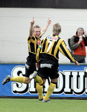 DAVID MAREK GJORDE 1-0 PÅ ÖIS GRATTAS HÄR AV JESPER LJUNG
