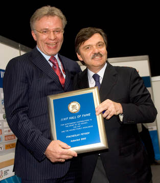 Vyacheslav Festisov, Ryssland, René Fasel, president Iihf,