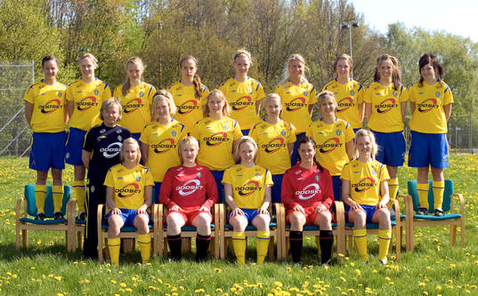 Fotboll, lagbild, Sverige, dam, F17