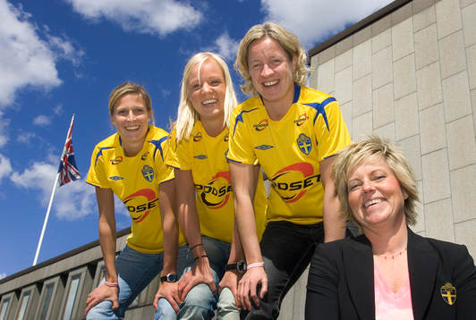 Maria Karlsson, Caroline Seger, Victoria Svensson och
