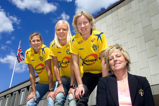 Maria Karlsson, Caroline Seger, Victoria Svensson och