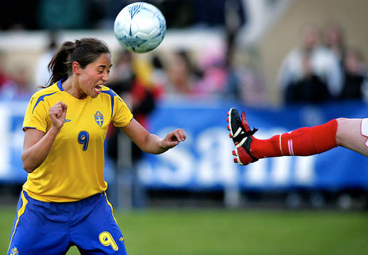 Fotboll, Landskamp, F19, dam, Tina Heurlin,  Sverige