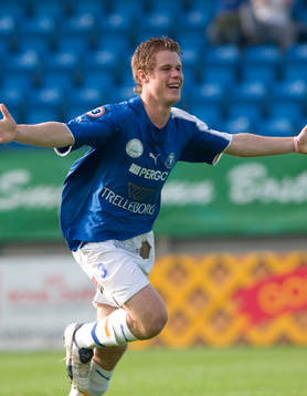 Dennis Melander jublar